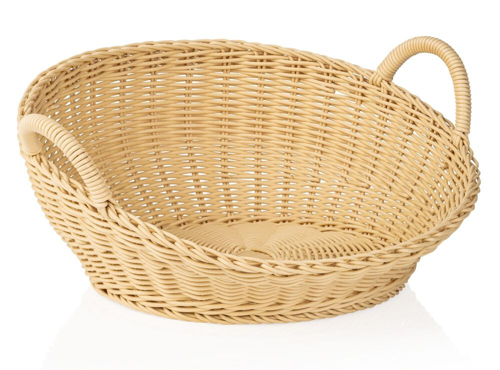 Buffetkorb Brotkorb Brötchenschütte Hellbeige, ØxH: 42 x 18,5 cm