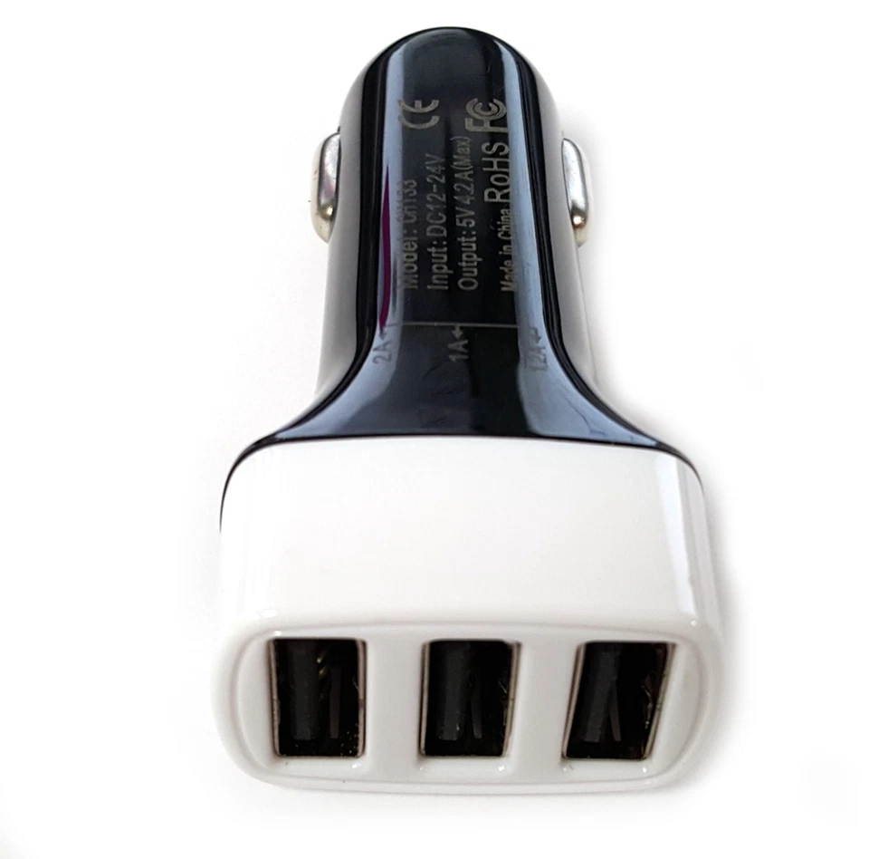 Adaptador Cargador Coche USB Doble 3 Puertos Rápido 4.2A para Samsung Galaxy S6 Note 3 4 Edge Foto 2 de 4