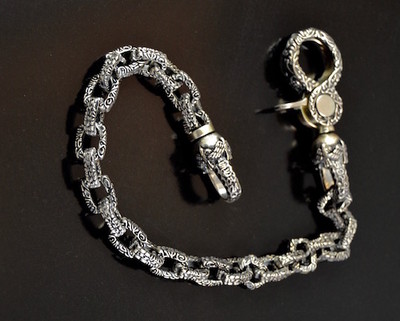 小物 silver 925 wallet chain Solid .925 Sterling Silver Biker Wallet chain and clasp Made in