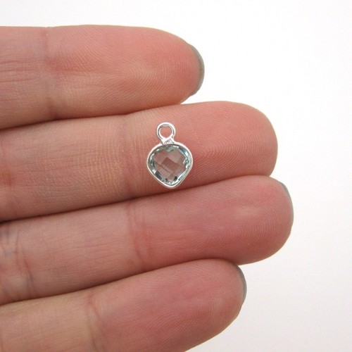 Gemstone Pendant-7x10mm Faceted Heart Shape-Tiny Charm (Sold Per 2 Pieces) - 第 19/37 張圖片