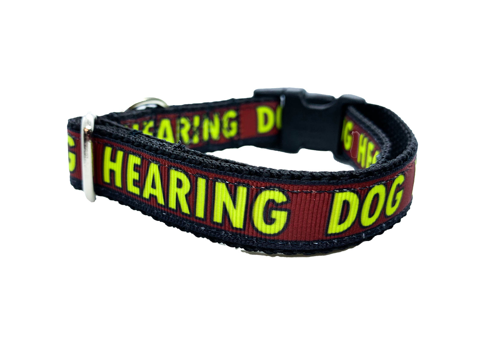Small Hearing Dog Collar 3/4" width, adjustable cat collar, small pet