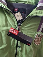 VinTagE DIESEL JACKET Men's S Green White scooter vespa