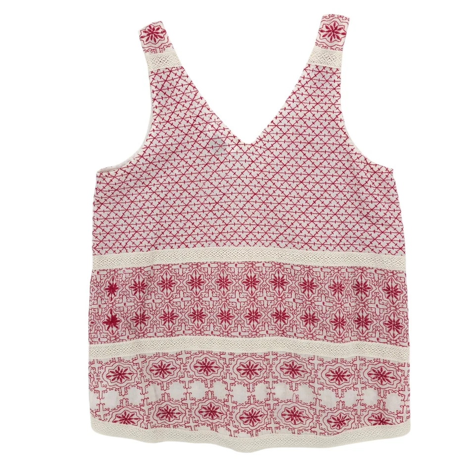 Camiseta sin mangas bordada de terciopelo Graham & Spencer con encaje MEDIANA Foto 2 de 4