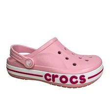 Crocs Bayaband Youth Girls Slip on Clogs Size 2 (J2 ) Light Pink Water Friendly