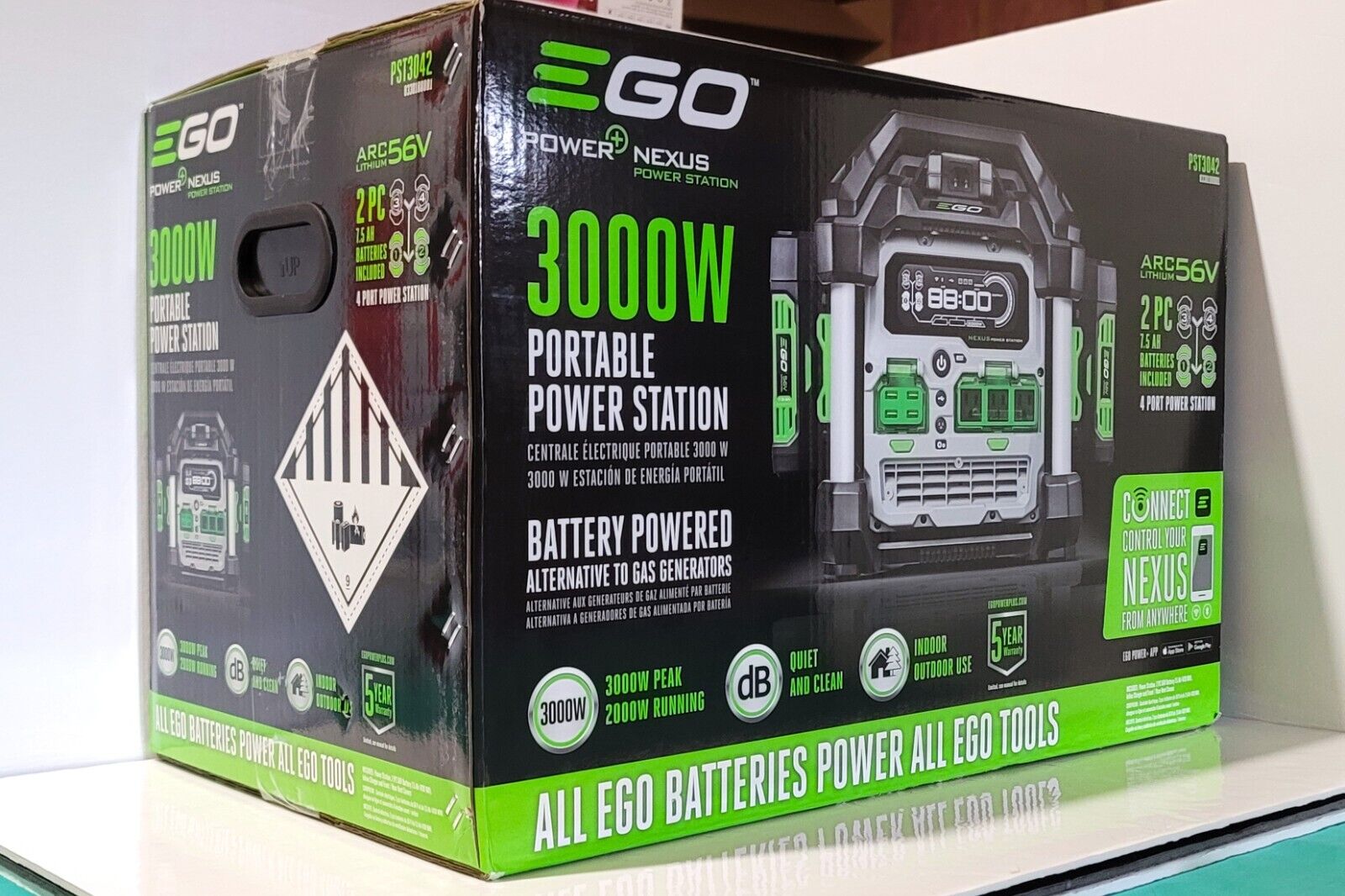 56V Ego PST3042 Nexus Portable Power Station Generator + 2 Batteries (7.5Ah) Kit