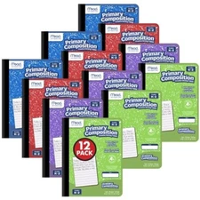 Mead Primary Comp Books, Ruled, Grades K-2, 7.5" x 9.75", 100 Sheets, 12 Count