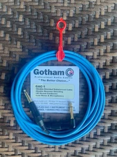 Gotham  GAC-1 Instrument Cable Assembly 15 ft.  Right/Straight BLUE