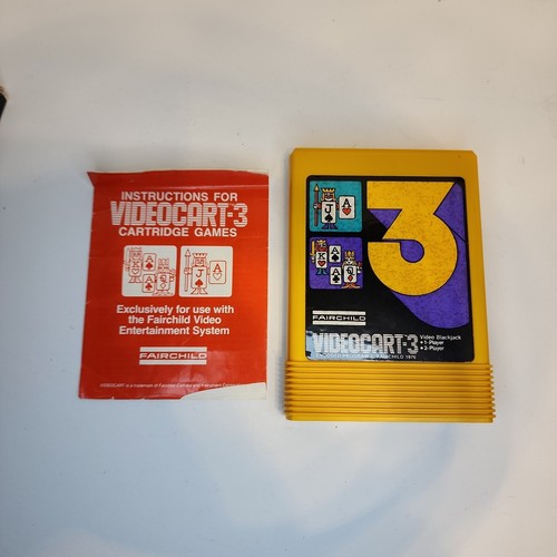 Fairchild Channel F Videocart 3 Untested CIB - Picture 7 of 8