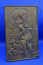 Old VTG Toilet metal loft decor Door WC girl Restroom Bathroom sign plate gift