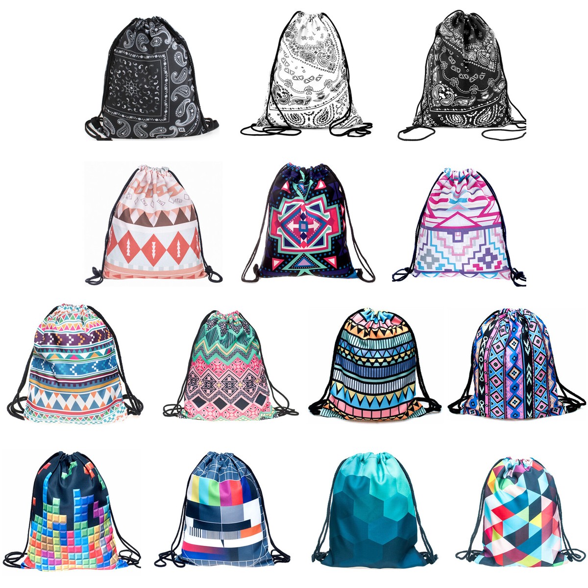 Turnbeutel Jutebeutel mit Aufdruck Print Rucksack Sport Beutel Gym Bag Tasche 5