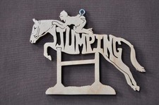 Jumping Pony Horse Wood Christmas Ornament Tack Room Decoration USA Made