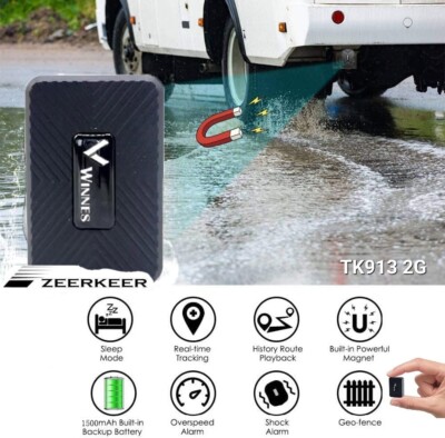 Winnes/Zeerkeer Mini GPS Tracker Magnetisch Echtzeit Diebstahlsicherung, USB-C [TK913 2G] 