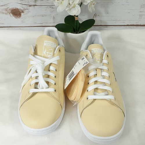 Adidas Mens Stan Smith BD7438 Light Yellow Lace Up Sneakers Shoes Size US 9 NEW - Picture 3 of 8