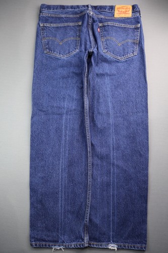 Men's 2012 Levi's 505 Jeans Regular Fit Dark Wash Size 36x30 (Measure 36x29) - Picture 8 of 12