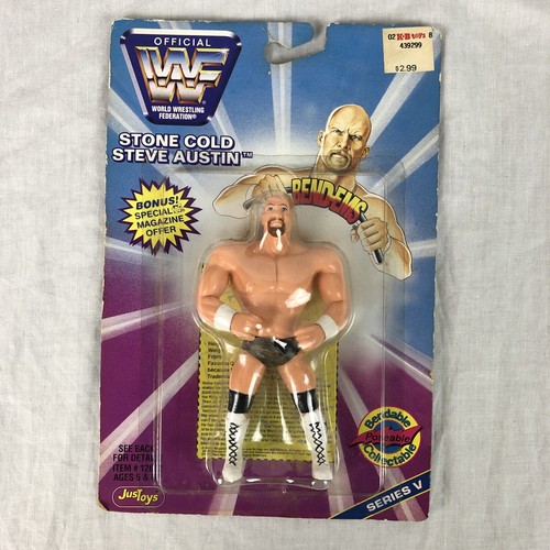STONE COLD STEVE AUSTIN WWF Justoys Bend Ems MOC F...