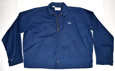 Lacoste Jacket VTG IZOD Lacoste Size L 80s Blue Croc Blue
