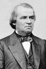 PRESIDENT ANDREW JOHNSON B&W PORTRAIT 4X6 PHOTO POSTCARD