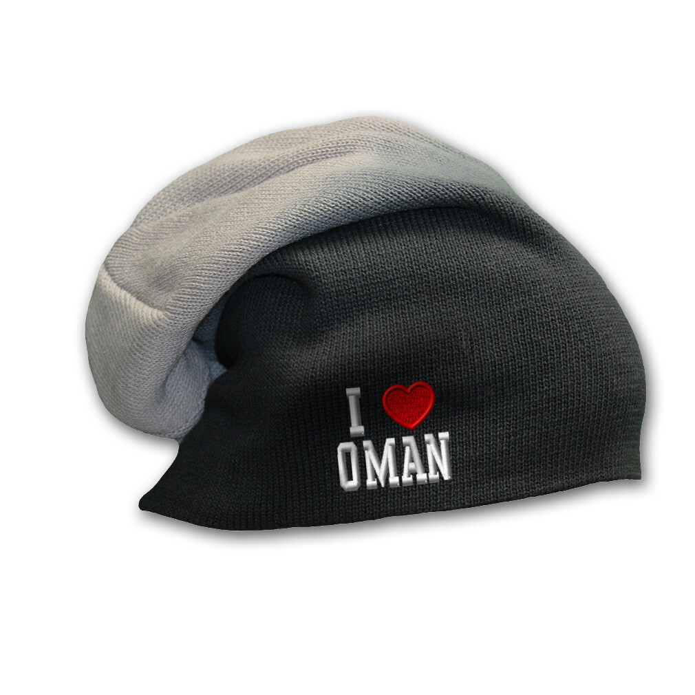 Slouchy Beanie for Men I Love Oman I Love Winter Hats Cotton Women