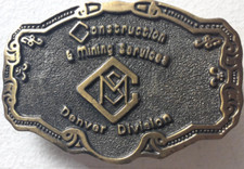 Construction  Mining Services Denver Division Belt Buckle 1984