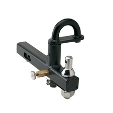 Cushioned Pintle Hitch For 2 Receiver With Interchangeable Hitch Balls