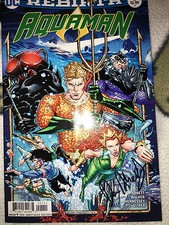 DC universe  rebirth aquaman   01 comic    signed by dan abnet
