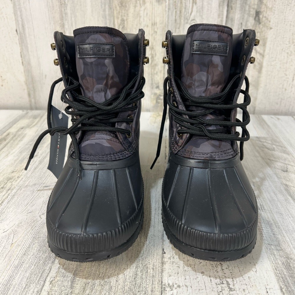 Tommy Hilfiger Camo Memory Foam Insole Lace Up Ankle Boot Men\'s Black 9 Tommy Hilfiger Camo Memory Foam Insole Lace Up Ankle Boot  main image 2