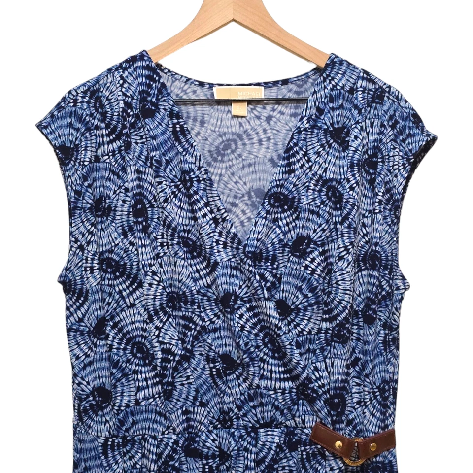 Michael Kors Parasol Print Faux Wrap Dress Sz XL - Image 4 of 4