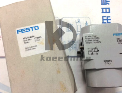 New FESTO HEL-D-MINI 170690 Solenoid Valve