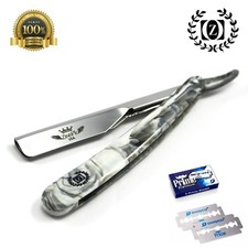 Cuchillo Plegable Garganta Corte Recto NAVAJA Barbero Navaja Rasoirs + 10 Hojas GRATIS
