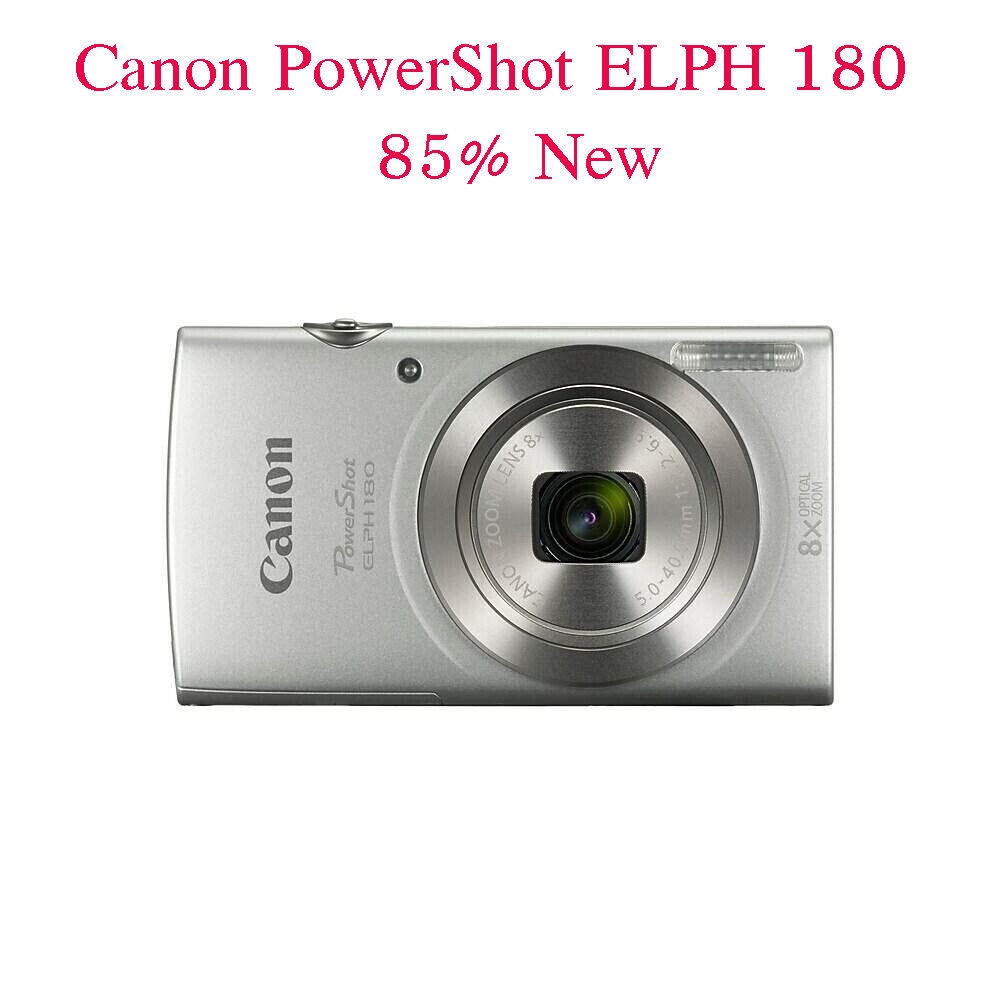 Canon PowerShot ELPH 180 Digital Camera w/Image Stabilization and Smart  AUTO Mode (Silver), 0.90in. x 3.70in. x 2.10in. - 1093C001