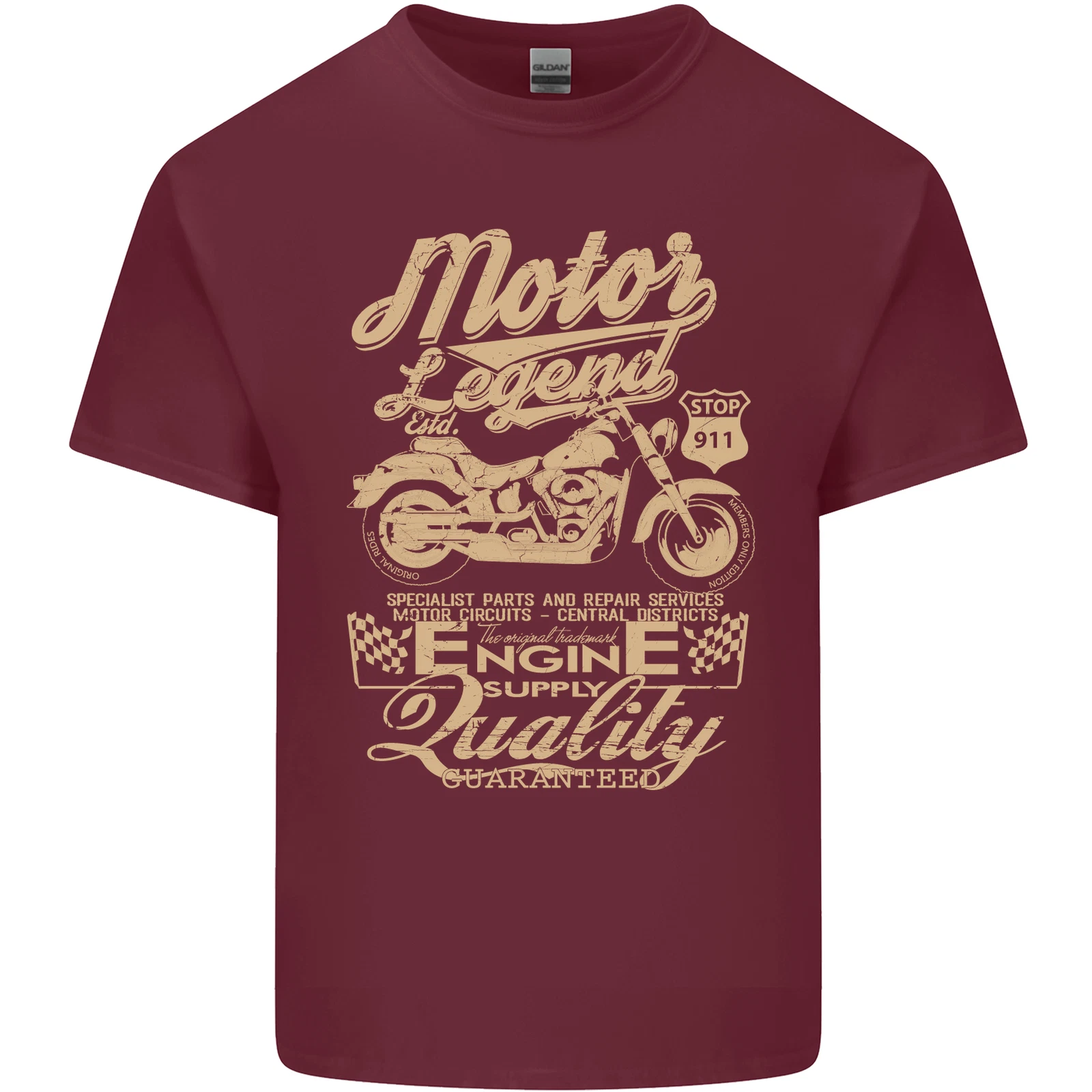 Motor Legend Biker Motorcycle T-Shirt for Men Light