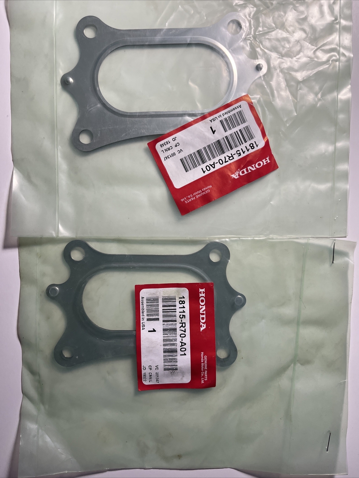 Set Of 2 Genuine Honda Exhaust Manifold Catalytic Converter Gasket