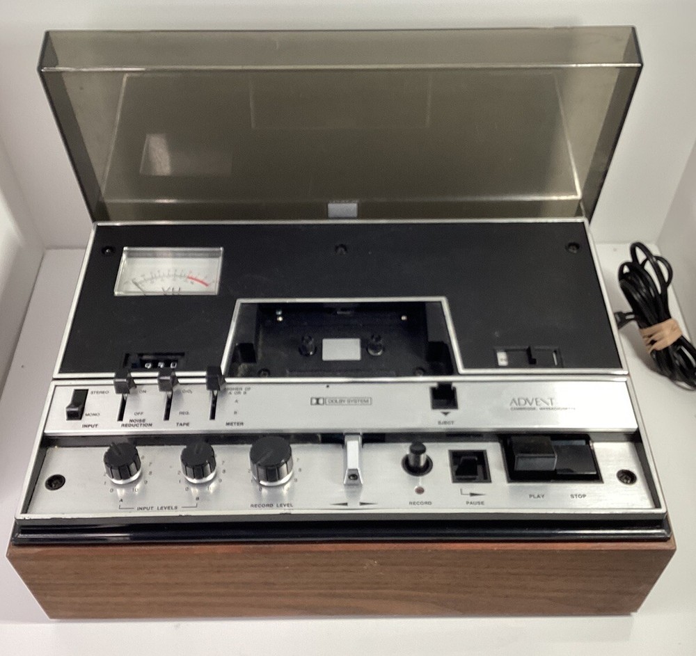 Advent Model 201 Stereo Cassette Player Recording System Tape Deck w/ Cover