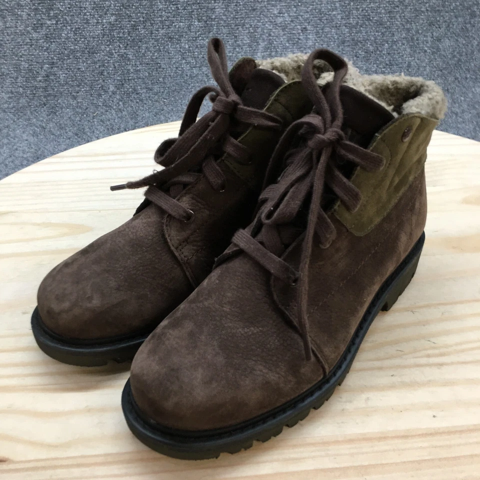 Botas CAT Caterpillar para mujer 6,5 ancho traste piel impermeables cuero verde P309733 Foto 3 de 4