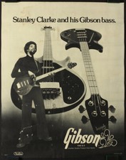 Poster promozionale chitarra basso Gibson G-3 Grabber Stanley Clarke Return to Forever