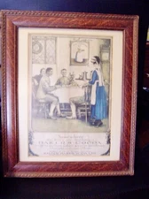 orig 1917 Baker's Cocoa Ad Somewhere the boys are drinking soldiers toast framed