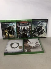 XBOX One Lot of 5, Titanfall2,Assassin's Creed Syndicate, Destiny2, Syberia3