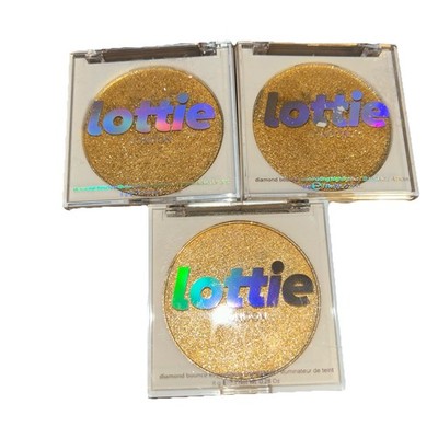 Lottie London Diamond Bounce Illuminating Powder Highlighter In Golden-3 Pack