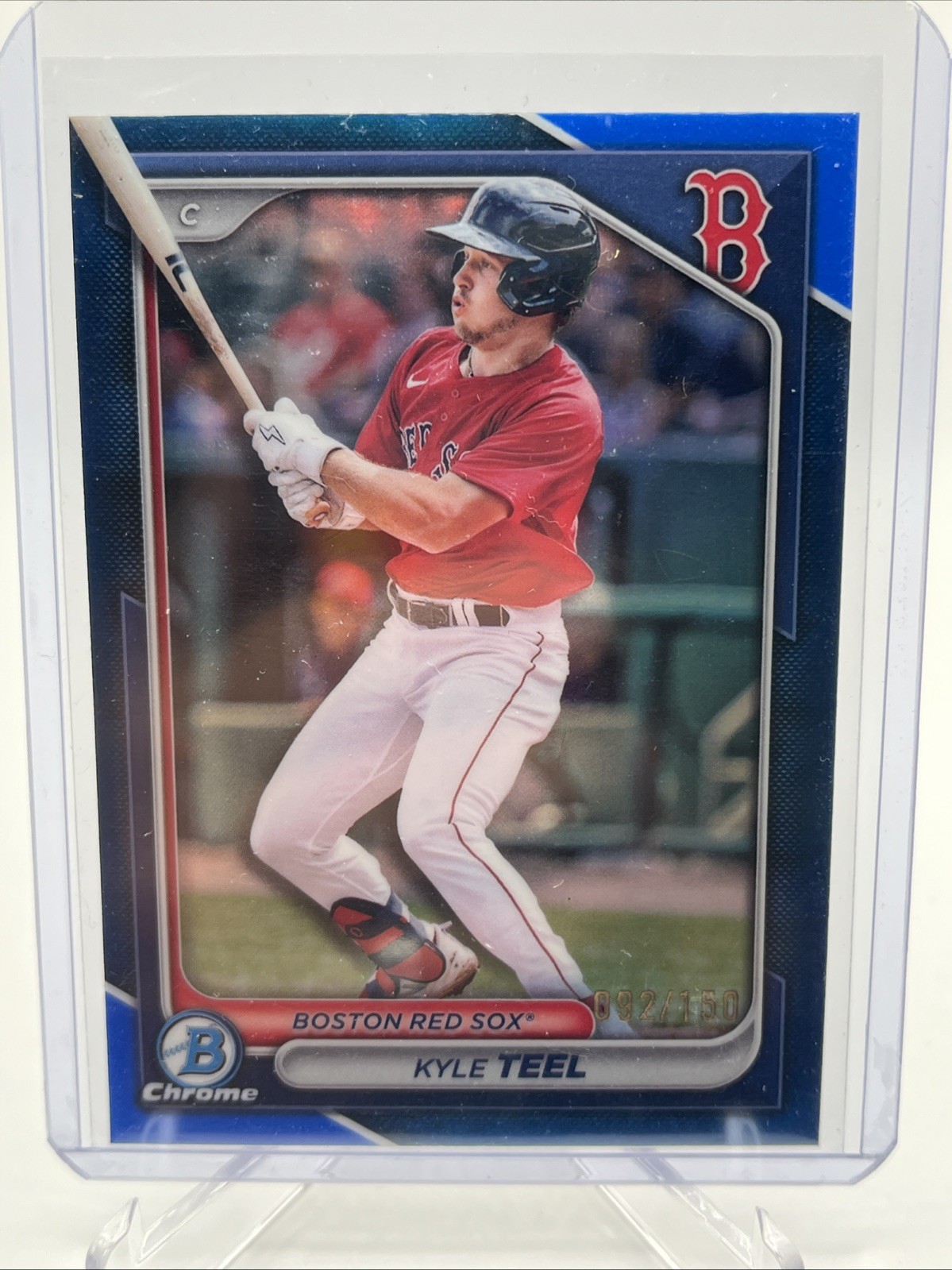2024 Bowman - Chrome Prospects Kyle Teel #BCP-48 Blue Refractor /150 (RC)