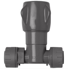 2 x Polyplumb 22mm x 22mm stopcock for cold water. Polypipe Stop tap cock PB2622