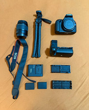 Canon EOS Rebel T7 24.1MP DSLR Black w/ EF-S 18-55mm IS Lens Grip