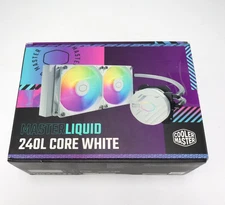 READ! Cooler Master MasterLiquid 240L Core White AIO CPU Liquid Cooler Fan