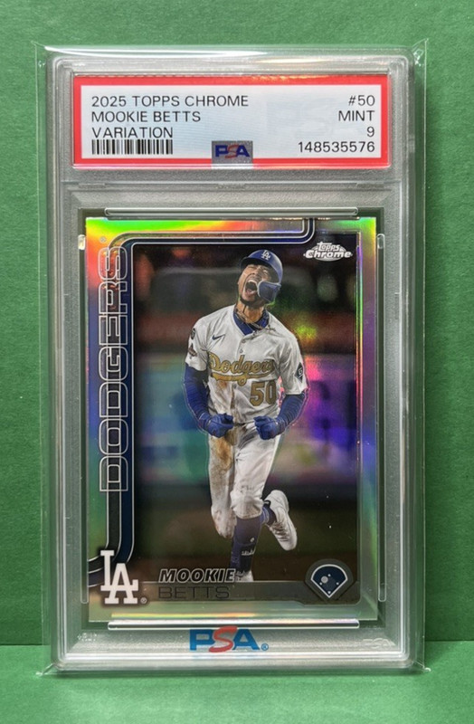 PSA 9 2025 Topps Chrome Variation Mookie Betts #50 