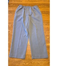 Alfred Dunner 14 P Womens Gray Elastic Waist Pockets Casual Pants Office