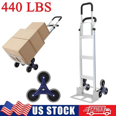 2 in 1 Stair Climber Hand Truck Dolly Aluminum Alloy Stair Climbing Cart 650 LBS