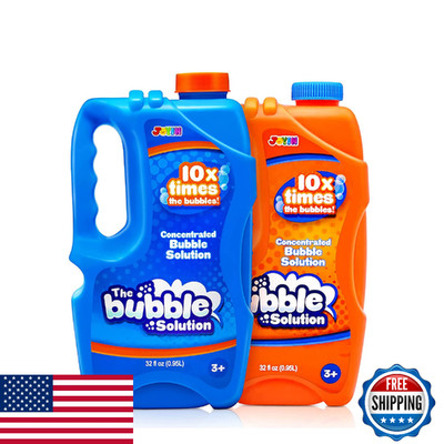 JOYIN 2 Bottles Bubbles Refill Solutions 64 oz (up to 5 Gallon), Concentrated So