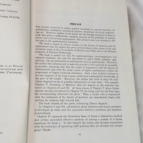Matrix Theory Vol I & II Gantmacher Mathematics Engineering Physics VTG 1959 HC - Picture 7 of 19