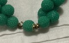 Vintage Green Lucite Bead Necklace  — photo 3
