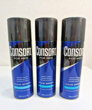 Consort For Men Hair Spray Aerosol Unscented Extra Hold 8.30 oz - Set of 3 Cans