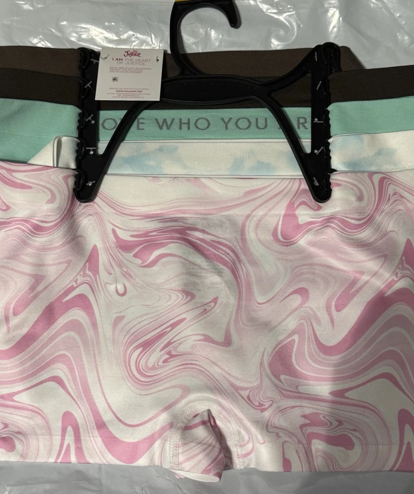 Paquete de 5 ropa interior corta Justice Girls nueva con etiquetas talla 12 multicolor Foto 4 de 4